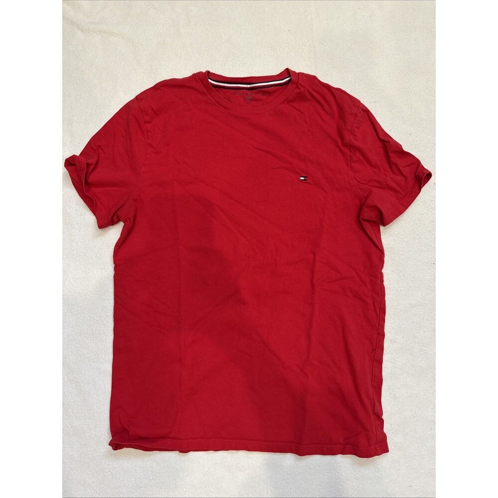 Men’s Tommy Hilfiger T Shirt Red Flag Logo Sz Small